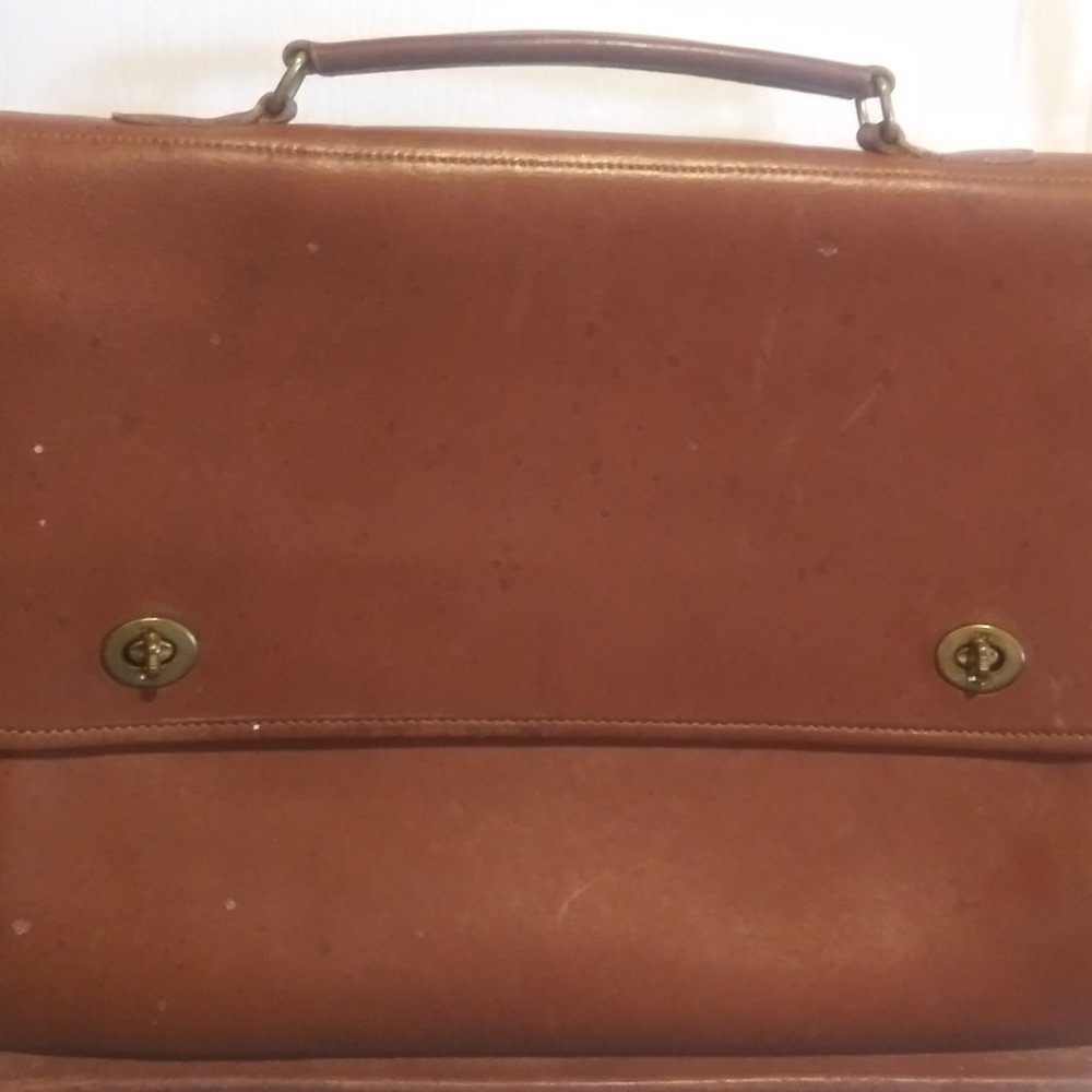 Vintage leather messenger bag
